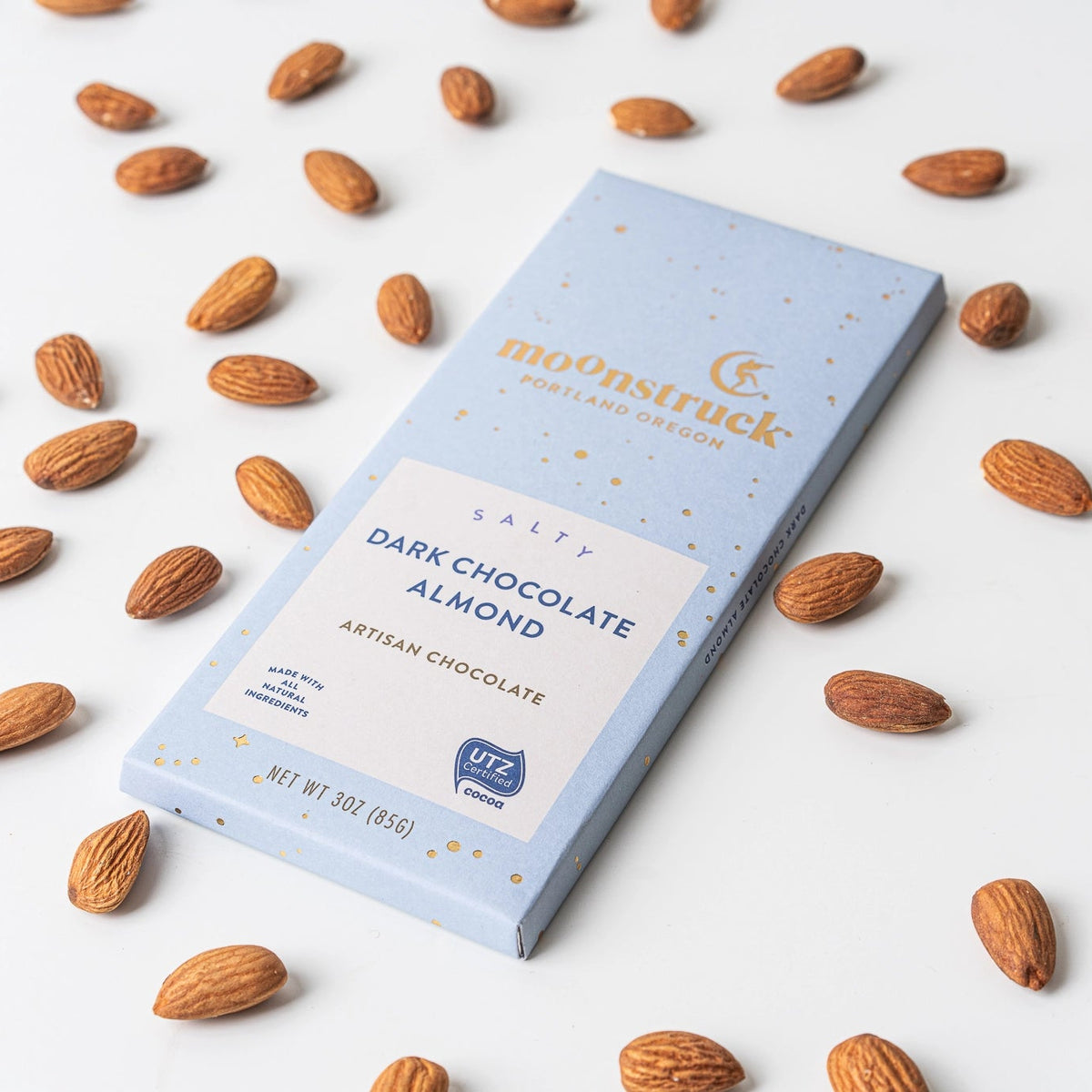 Moonstruck Chocolate: Salty Dark Sea Salt Almond