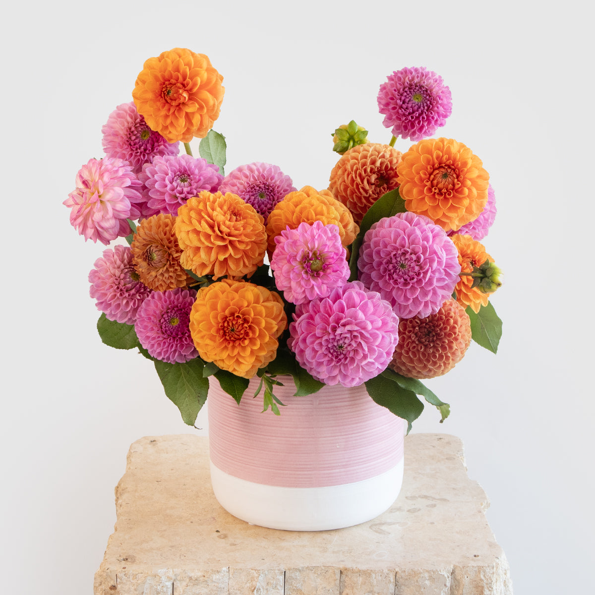 Dahlia Bright and Cheerful Vase Arrangement