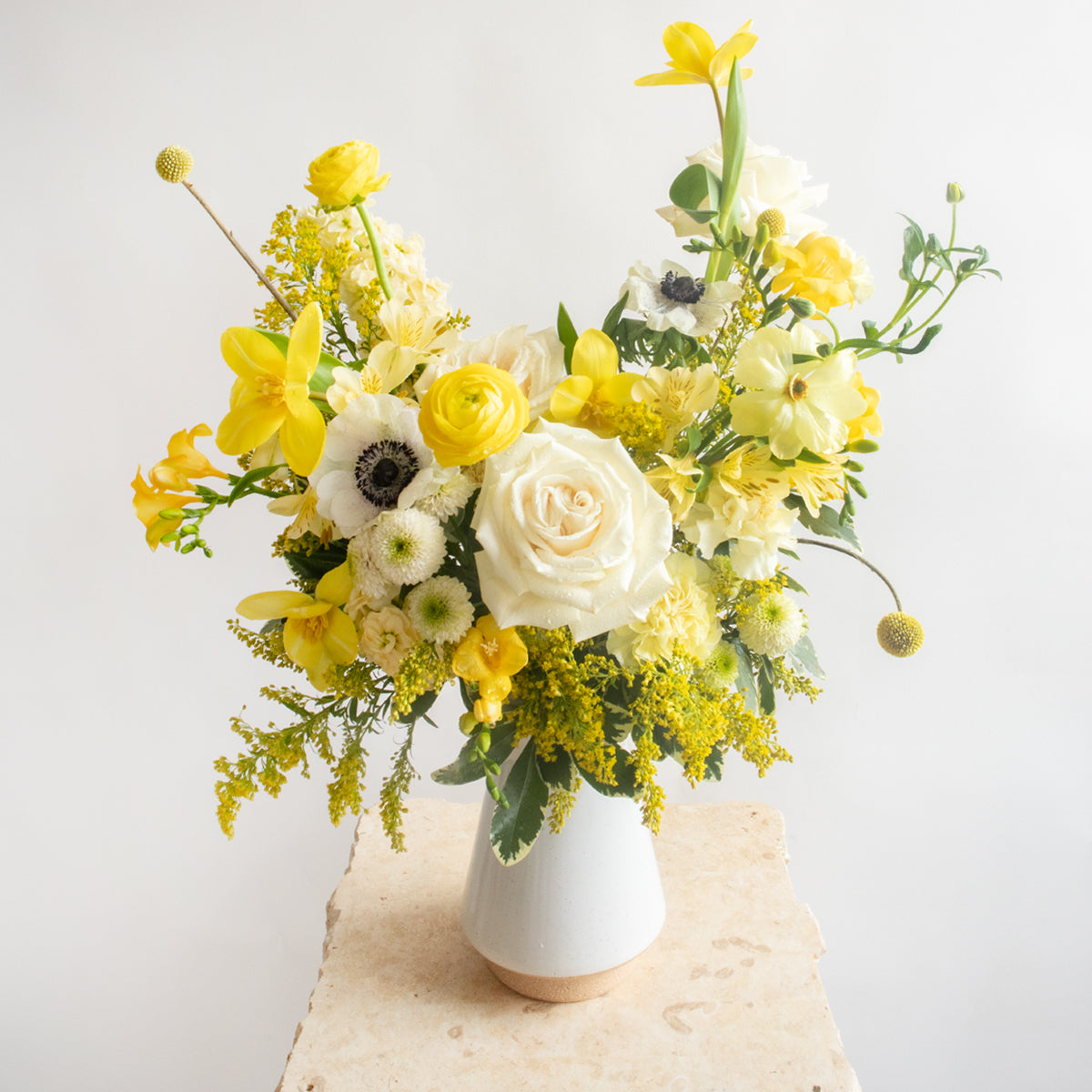 Lemon Chiffon Vase Arrangement